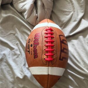 Brand New Wilson Leather GST Football with Red Accents high-school certified